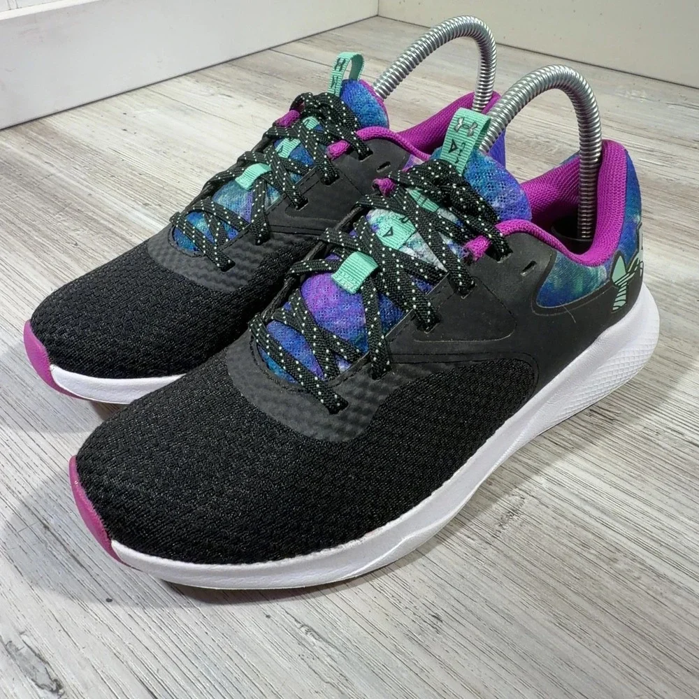 Under Armour Charged Aurora 2 Women's Sz 7 Black Purple 3025238-002